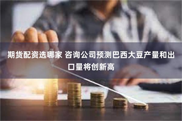 期货配资选哪家 咨询公司预测巴西大豆产量和出口量将创新高