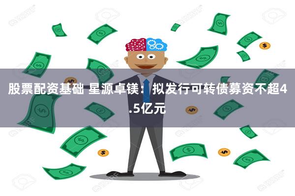 股票配资基础 星源卓镁：拟发行可转债募资不超4.5亿元