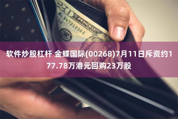 软件炒股杠杆 金蝶国际(00268)7月11日斥资约177.78万港元回购23万股