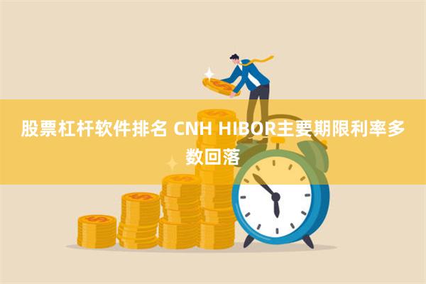 股票杠杆软件排名 CNH HIBOR主要期限利率多数回落